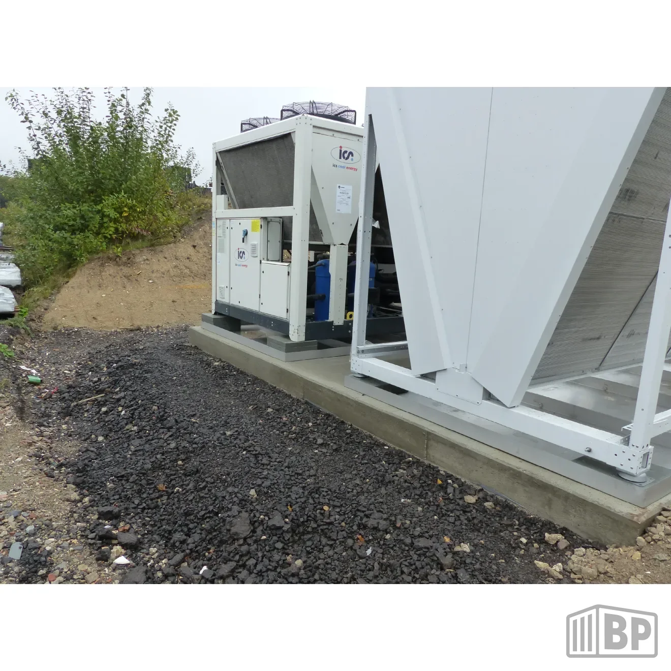 Containerplatte, grau, massiv, mit Löchern, 400x400x20mm