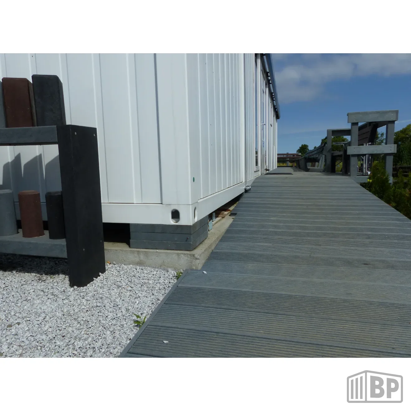 Containerplatte, grau, massiv, mit Löchern, 400x400x50mm